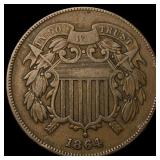 1864 Two-Cent Piece LIGHTLY CIRCULATED