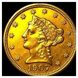 1907 Liberty Head Gold Quarter Eagle $2.50 CLOSELY