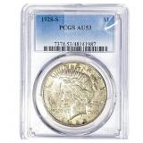 1928-S Silver Peace Dollar PCGS AU53