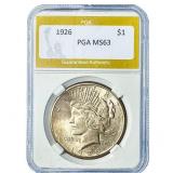 1926 Silver Peace Dollar PGA MS63