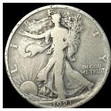 1921 Silver Walking Liberty Half Dollar  LIGHTLY