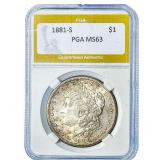 1881-S Morgan Silver Dollar PGA MS63