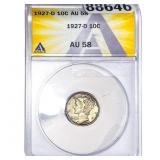 1927-D Mercury Silver Dime ANACS AU58