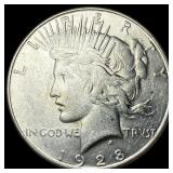 1928-S Silver Peace Dollar CLOSELY  UNCIRCULATED
