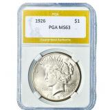 1926 Silver Peace Dollar PGA MS63