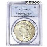 1935-S Silver Peace Dollar PCGS MS62