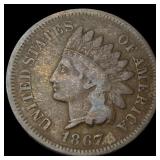 1867 Indian Head Cent NICELY CIRCULATED