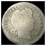 1913-S Silver Barber Dime NICELY CIRCULATED