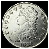 1830 Silver Capped Bust Half Dollar NEARLY  UNCIR