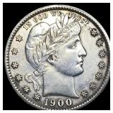 1900-S Silver Barber Quarter CHOICE AU
