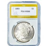 1883 Morgan Silver Dollar PGA MS66