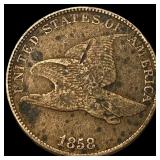 1858 Flying Eagle Cent NEARLY UNCIRCULATED