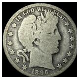 1896-O Silver Barber Half Dollar NICELY  CIRCULAT
