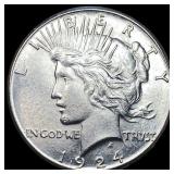 1924-S Silver Peace Dollar CHOICE BU