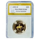 1955-W .2418oz Gold $5 Battlefield PGA PR68 DCAM
