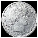 1909-S Silver Barber Quarter NEARLY  UNCIRCULATED