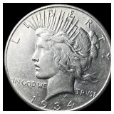 1934-S Silver Peace Dollar CLOSELY  UNCIRCULATED