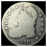 1830 Capped Bust Half Dollar NICELY  CIRCULATED