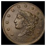 1837 Coronet Head Large Cent CHOICE AU