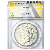 1927 Silver Peace Dollar ANACS AU58