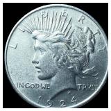 1924 Silver Peace Dollar CLOSELY UNCIRCULATED