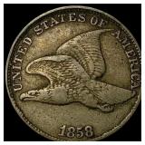 1858 Flying Eagle Cent ABOUT UNCIRCULATED