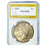 1926 Silver Peace Dollar PGA MS63