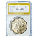 1890 Morgan Silver Dollar PGA MS63