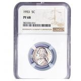 1953 Jefferson Nickel NGC PF68