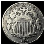 1870 Shield Nickel HIGH GRADE