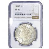 1880-S Morgan Silver Dollar NGC MS60