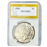 1926 Silver Peace Dollar PGA MS63