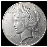 1935-S Peace Silver Dollar CLOSELY  UNCIRCULATED