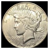 1928-S Silver Peace Dollar NEARLY  UNCIRCULATED