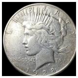 1928 Silver Peace Dollar CLOSELY UNCIRCULATED