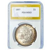 1897 Morgan Silver Dollar PGA MS63