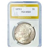 1879-S Morgan Silver Dollar PGA MS64