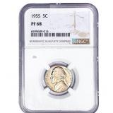1955 Jefferson Nickel NGC PF68