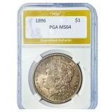 1896 Morgan Silver Dollar PGA MS64