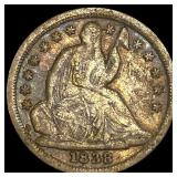 1838 Silver Seated Liberty Half Dime NICELY  CIRC