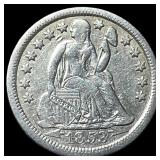 1853-O Arrows Silver Seated Liberty Dime  NEARLY