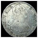 1808 Silver 4 Reales Mexico Mint (Mo). LIGHTLY CIR