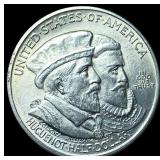 1924 Silver Huguenot-Walloon Half Dollar GEM BU