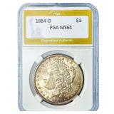 1884-O Morgan Silver Dollar PGA MS64
