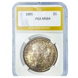 1885 Morgan Silver Dollar PGA MS64