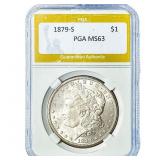1879-S Morgan Silver Dollar PGA MS63