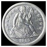 1857-O Silver Seated Liberty Dime CLOSELY  UNCIRC