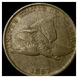 1857 Flying Eagle Cent NEARLY UNCIRCULATED