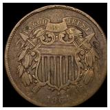 1864 Copper Two-Cent Piece NEARLY UNCIRCULATED