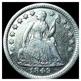 1849 Seated Liberty Half Dime CLOSELY  UNCIRCULAT